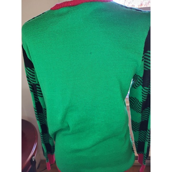 Ugly Christmas Sweater Party Reindeer Holiday Tacky Cute Hipster Measurements ⬇️ - Picture 7 of 12